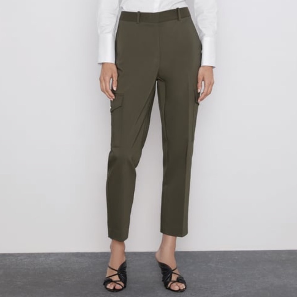 ✨Zara Pocket Pants in Camo Green